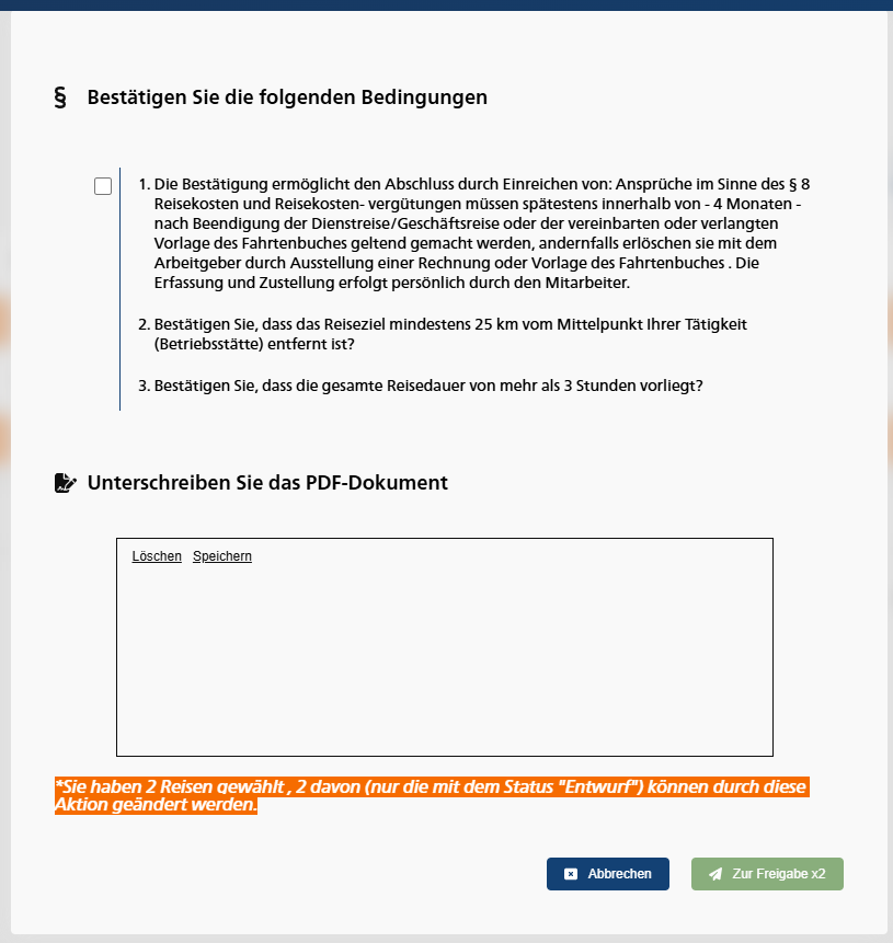 Sammelaktion zur Freigabe